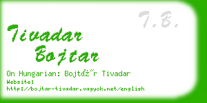 tivadar bojtar business card